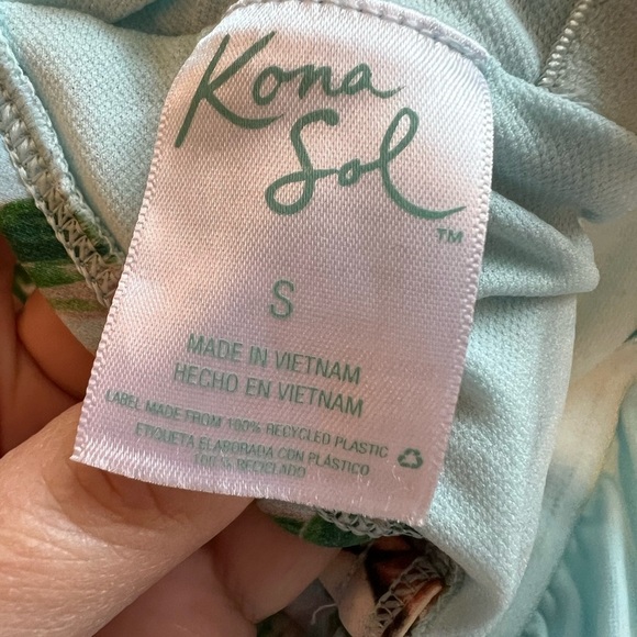 Kona Sol one piece swimsuit with waist tie, small, like new, summer, swimming - Picture 4 of 5